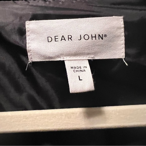 Dear John Studded Boxy Fitted Black Suede Jacket, Size Large - Picture 5 of 6